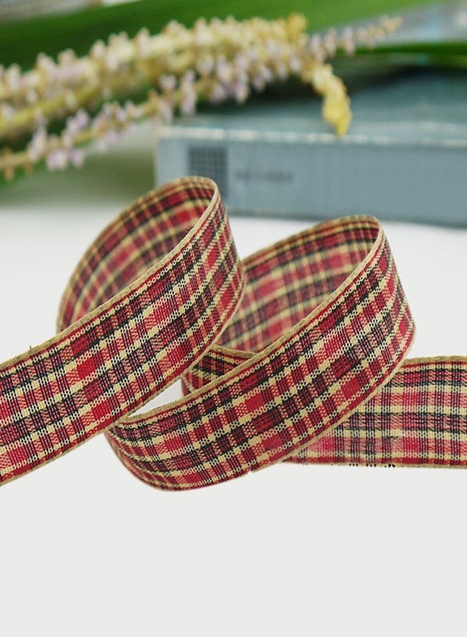 Ornerx Christmas Ribbon Classic Plaid for Gift Wrapping 1" x 50 yd - Image 2